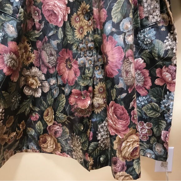 Nordic House Designs cotton Floral Trench Coat (XL) - Picture 3 of 9